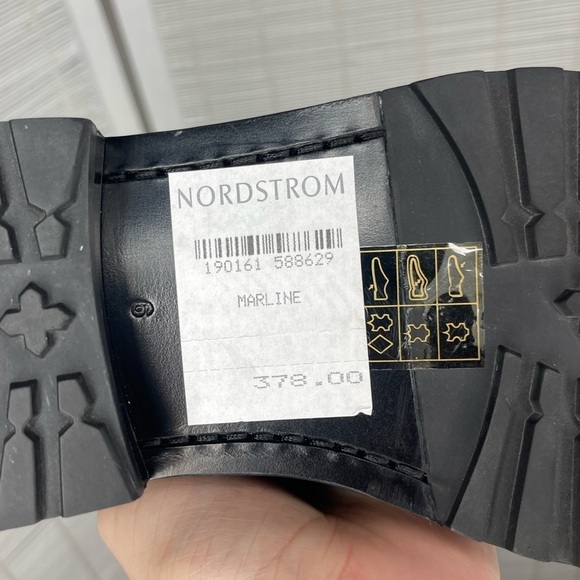 Paige Marline Black Leather Combat Boots Size 6 - Picture 8 of 8